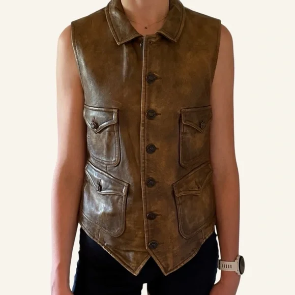 Ralph Lauren Women’s Leather Vest - Picture 2 of 10